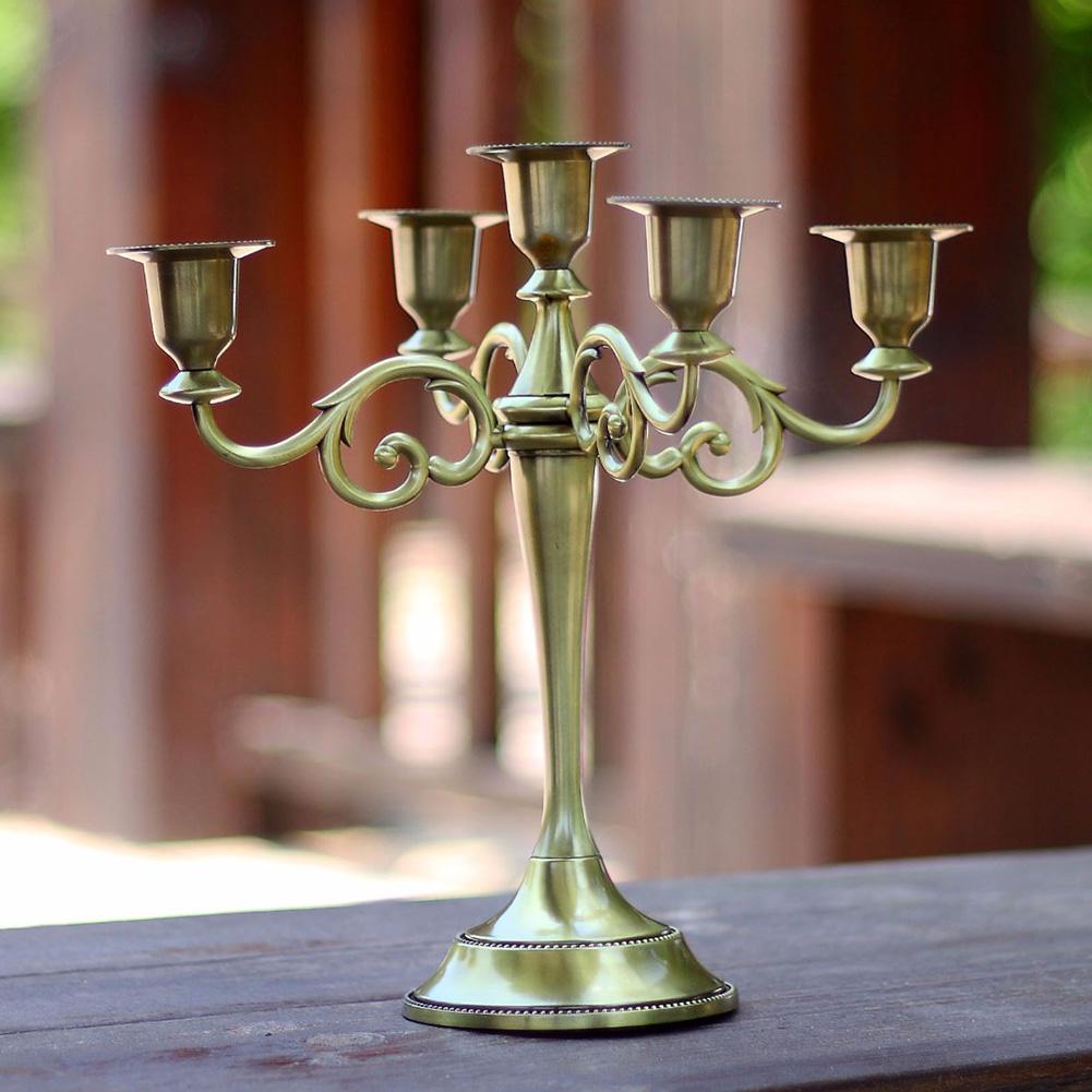 Metal 1/3/5-Arm Candle Holder Candlestick Romantic Dinner Wedding Decor for home decor evening parties ornament