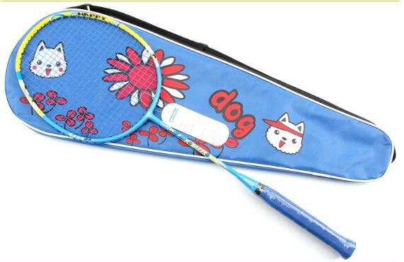 Raquette de Badminton en carbone ultra-léger 4U cordes sac à cordes raquette de badminton: blue