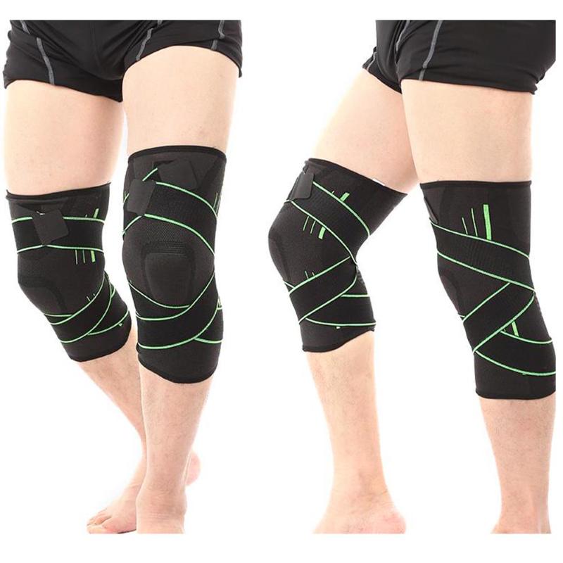 1PC 3D Weaving Pressurization Safety Knee Pads Brace Hiking Cycling Knee Support Protective Sports Knee Pad