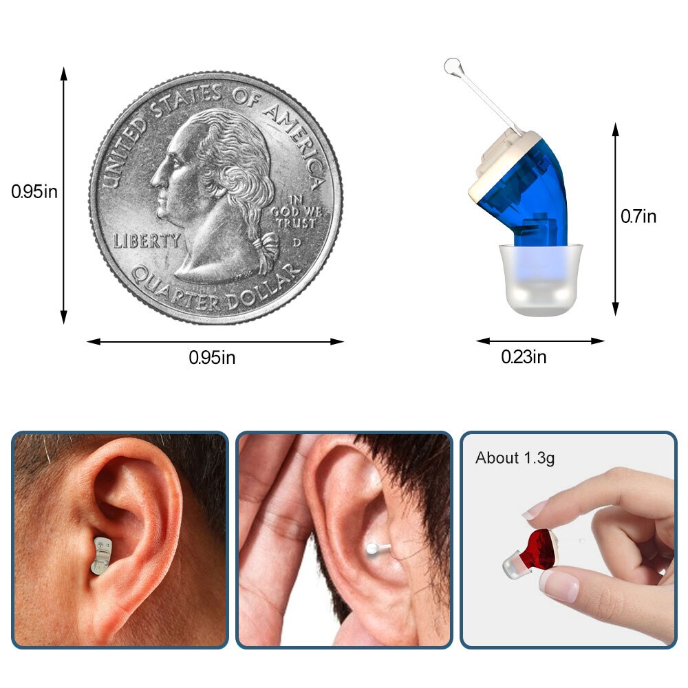 1Pcs Gehoorapparaat Met Batterij Onzichtbare Oordopjes Audifonos Voice Geluidsversterkers Oor Aid Voor Ouderen Doofheid Gezondheidszorg