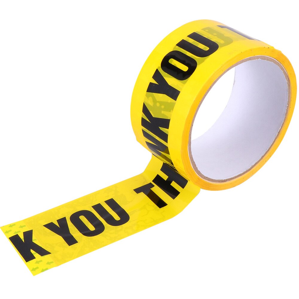 1 Roll THANK YOU Safety Tape Safe Self Adhesive Sticker Warning Tape Masking Tape for Walls Floors Pipes (Yellow): Yellow THANK YOU
