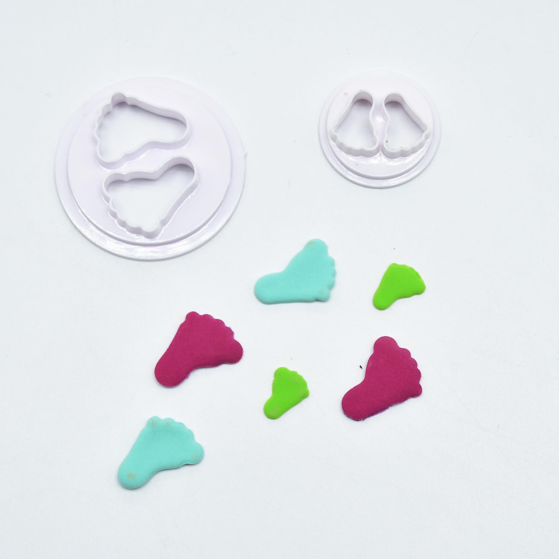 2 stuks/set cakevorm fondant uitsteker bakvorm bakvorm babyvoetjes
