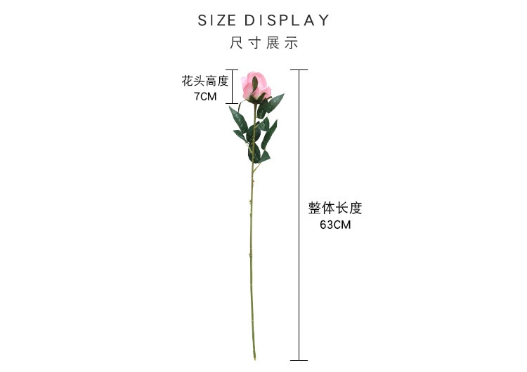 63cm Artificial Roses Bud Flower Branch Wedding Wall Arch Road Lead Flowers Home Garden Birthday Christmas Party Supplies Flores