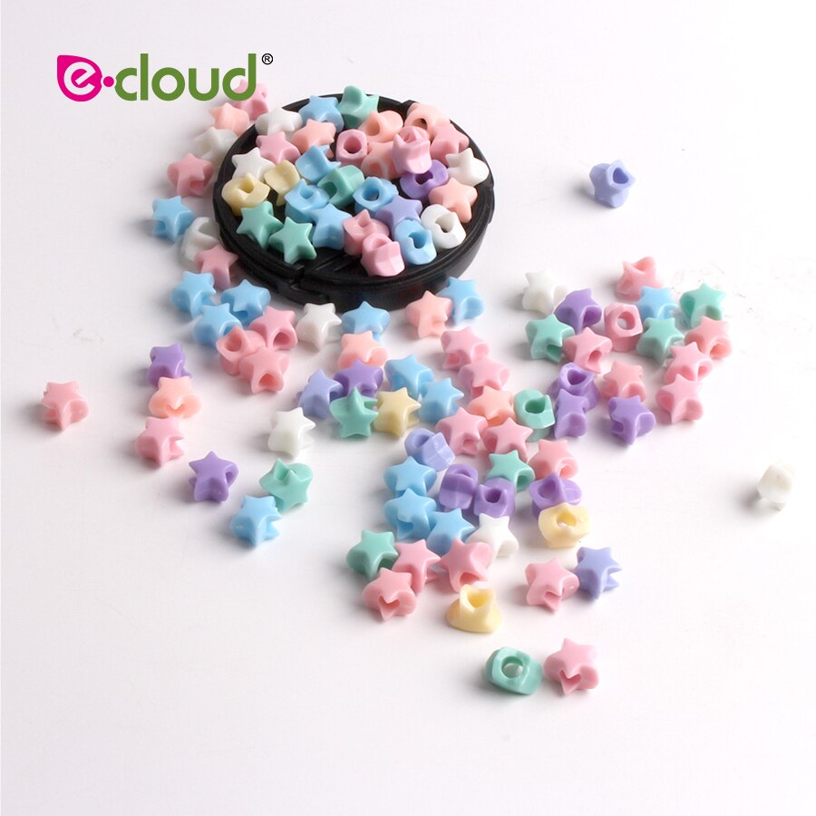 50 Stks/zak Acryl Star Kralen 8 Mm Diverse Candy Kleur Mix Plastic Pastel Kralen Armband Kawaii Regenboog Ketting Sieraden Maken