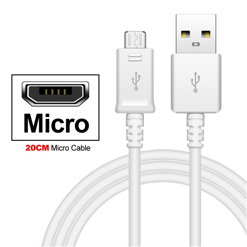 Fast Travel Charger EU Plug 5A Type-C Usb SuperCharge Cable for Huawei P Smart Plus Nova 2 lite honor 7A Y6: 20cm Micro Cable