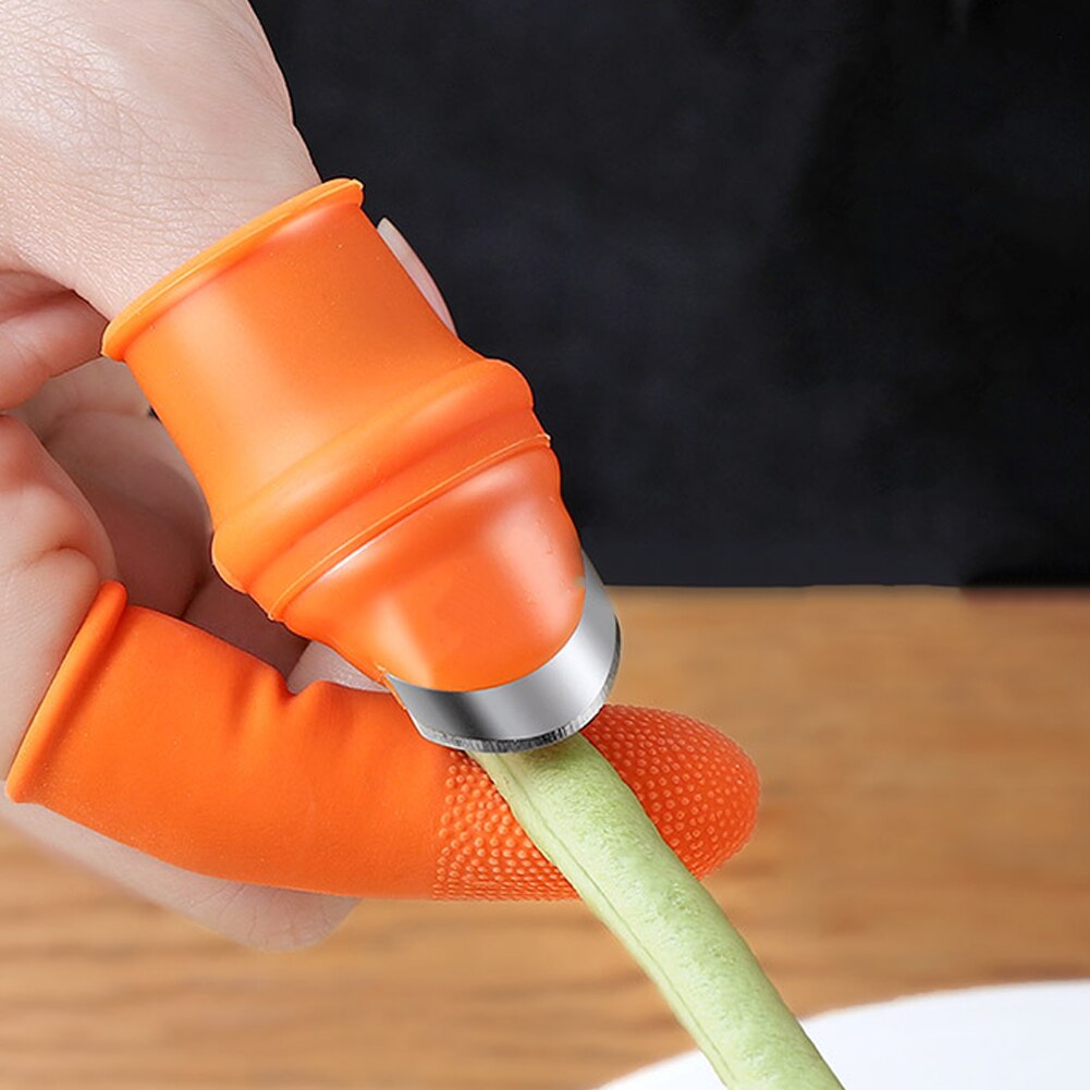Vinger Mouw Duim Mes Groente Oogsten Mes Plant Blade Schaar Snijden Ringen Tuin Handschoenen Finger Protector
