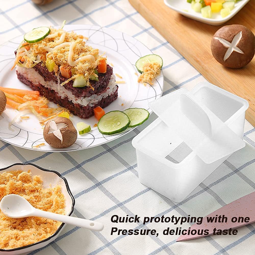 2Pcs Sushi Mold Musubi Maker Press Rectangular Sushi Mold Hawaiian Spam Kimbab Onigiri Molds Homemade Kitchen Accessories