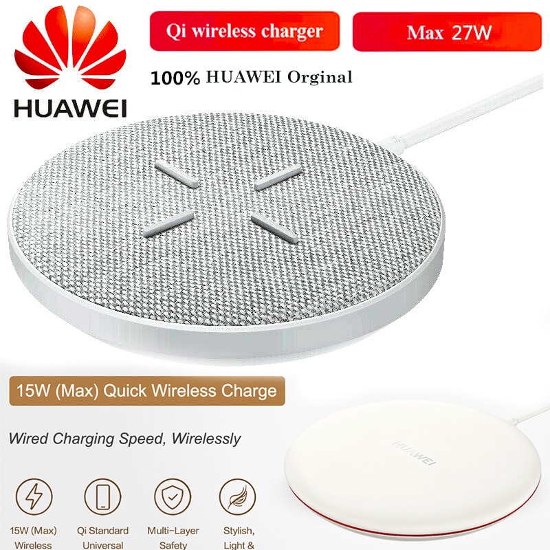 Huawei carregador sem fio 15 w cp60 27 w cp61 carga super para p40pro p40 p30 pro companheiro 30 20 rs pro 20x iphone 11x8 plus xs max