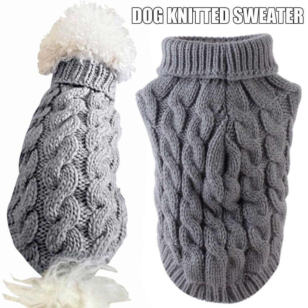 Lille hund strikket jakker sweater kæledyr katte hvalpe frakke tøj varmt kostume beklædning kæledyr sweater hks 99