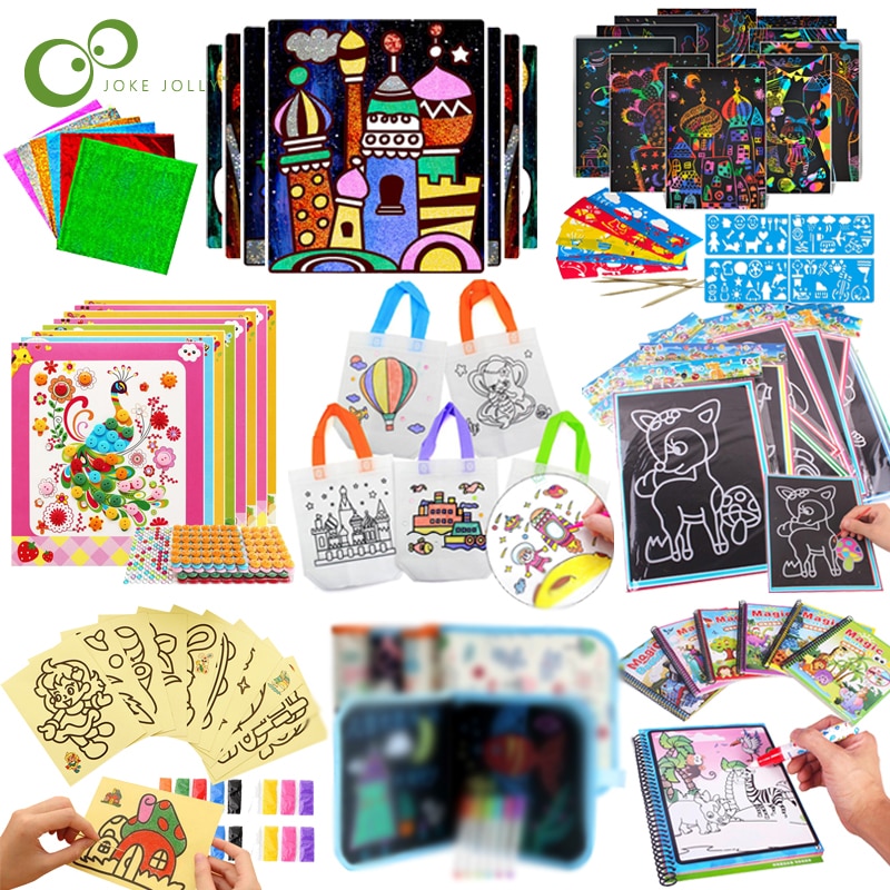 Bambini Giochi Di Disegno Set Pittura Del Mestiere Giocattoli Educativi di Apprendimento Precoce Giochi Di Disegno Per I Bambini di compleanno Regalo Di Natale GYH