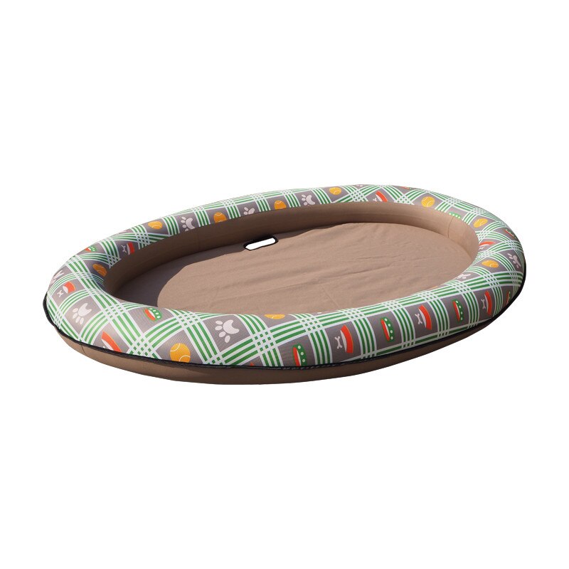 140*96cm Air Mattress Swimming Pool for Pet Dog Floating Pool Pet Water Toy Pool Row Bed Inflatable Beach Toy for Dogs Cats: brown green