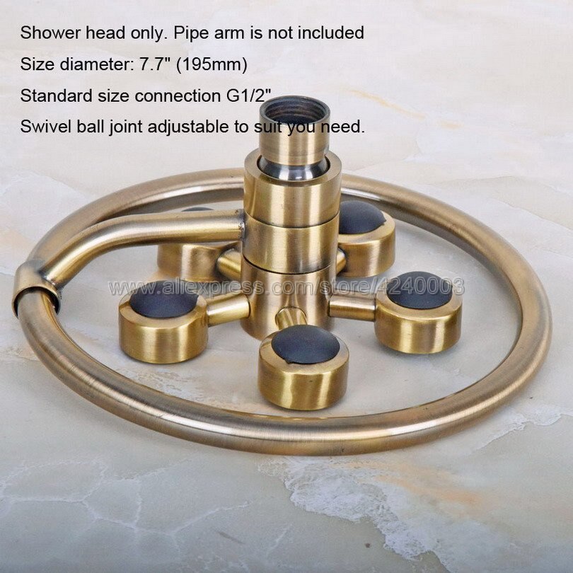 Antike Bronze- Durcheinander Duschkopf oben Über Kopf Wasserspar Badezimmer Dusche Spritzgerät Regendusche Köpfe Ksh009: Grün