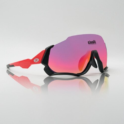 Cinalli Cycling Glasses Outdoor sport sunglasses Running Windproof Speed Skating Sunglasses Polarized color changing glasses: Red black 1