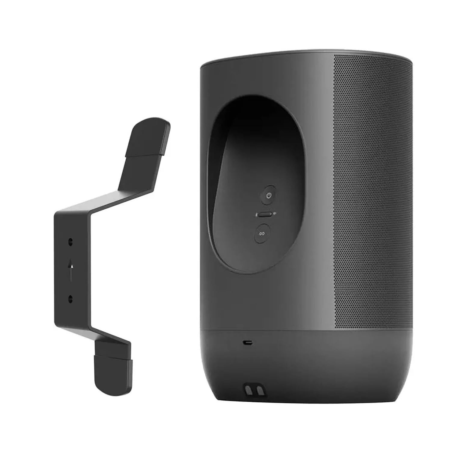 Veggfeste for sonos move/move 2 høyttalerstativ aluminiumslegering metallbase plassbesparende skjermholder