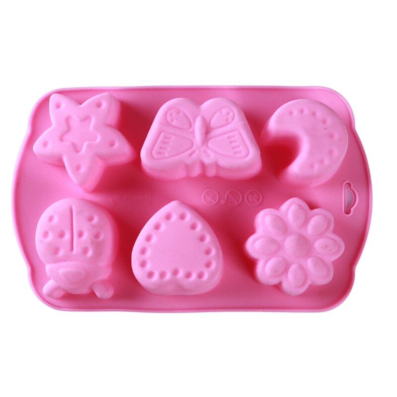 6 Different Shapes DIY Handmade Silicone Soap Mold Chocolate Biscuit Fondant Cake Decor Template Cake Baking Mold Tool: Style4