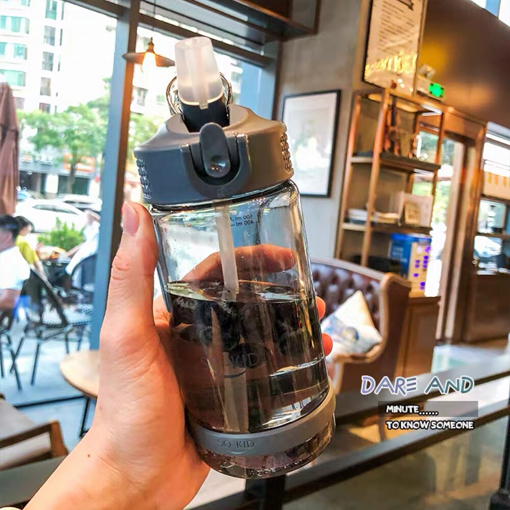 Student Water Cup Drinking Bottle with Straw Lid Boys and Girls Water Bottles for School Outdoor Drinking Bottle 500/700/800ml: 700ml / Blue