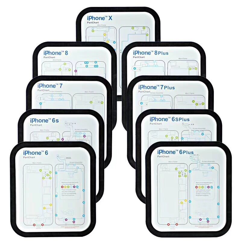 Pad guida professionale per iPhone 11pro 11 X XS Max XR XS X 8P 8 7 7P 6 5 vite magnetica custode grafico Mat strumenti di riparazione del telefono