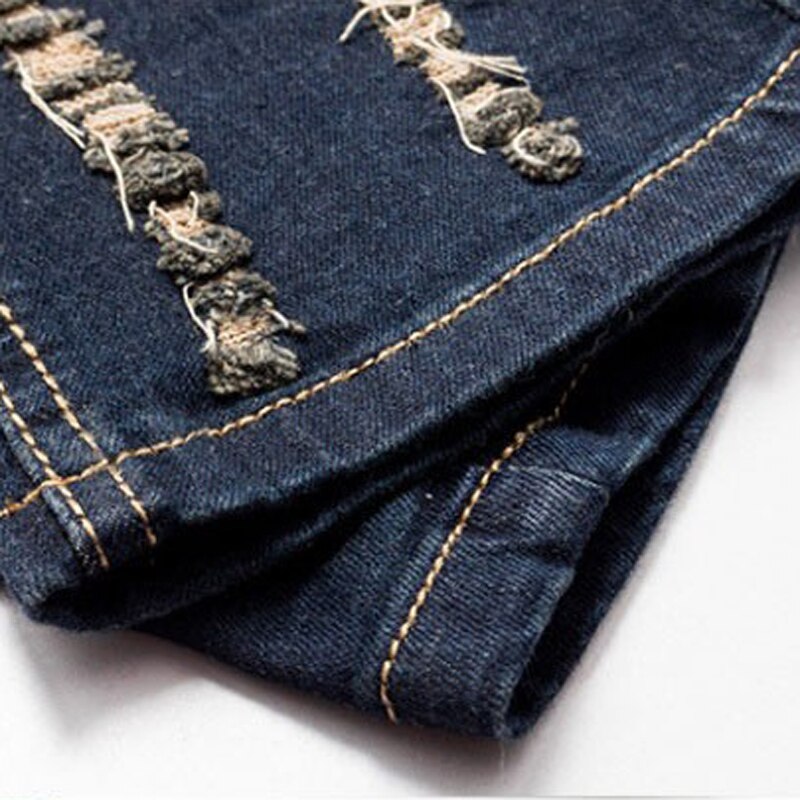 Sokotoo mænds huller patch ripped skinny jeans mandlige slim denim pencil bukser koreansk stil lange bukser