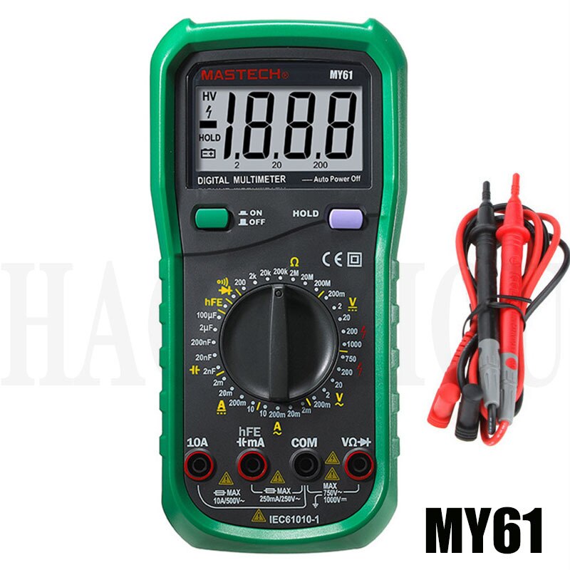 Mastech MY61 Ac/Dc Professionele Elektrische Handheld Tester Meter Digitale Multimeter Voltmeter Ohm Elektrische Tester