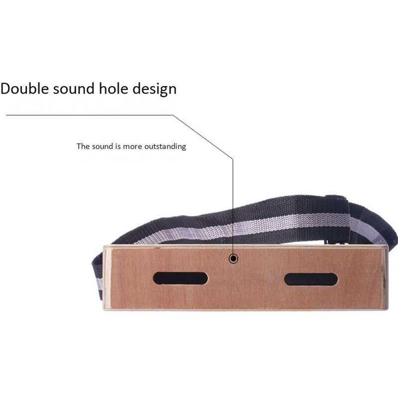 Resande trä cajon låda trumma bärbar hand trumma slagverk instrument med snodd trä musikinstrument