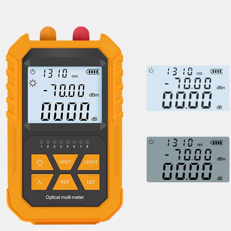 4 in 1 Optical Power Meter Visual Fault Locator 5Km Light Pen LED Lighting OPM Network Fiber Optic Cable Tester Tools