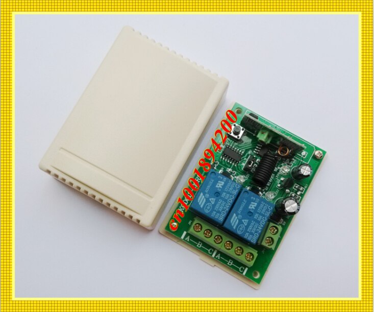 UXSJAKJSD 433MHz Fernbedienung 2-Kanal - DC6V-30V Relaisschalter Für Garagentore