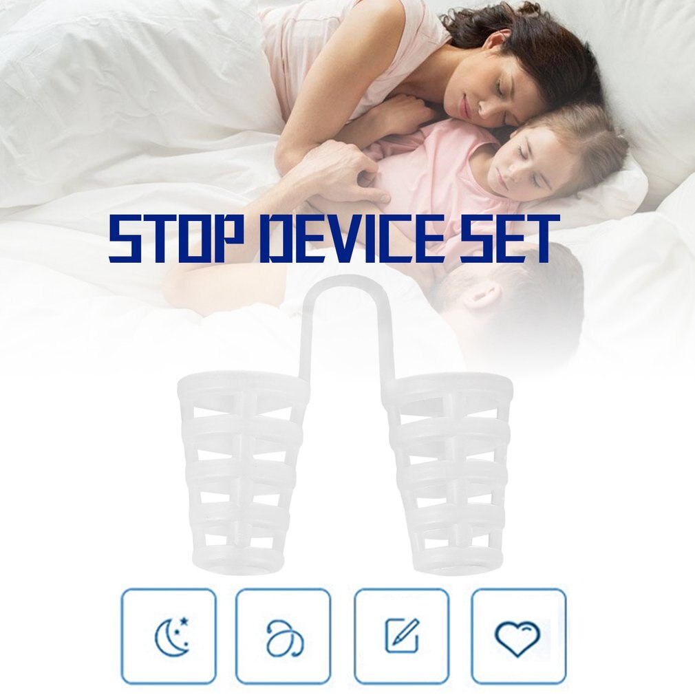 4pcs Healthy Sleeping Aid Equipment Stop Snoring Magnetic Anti Snore Apnea Nose Clip Mini Transparent Anti-Snoring Device