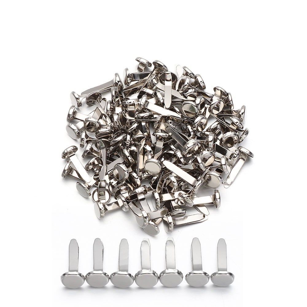 100 PCs Metal Brad Studs Spikes Scrapbook Embellishment Clasp Fastener DIY Photo Album Crafts Decoration Practical Useful: type 3