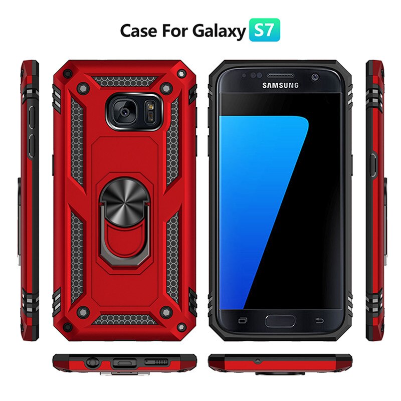 For Samsung Galaxy S7 Case Magnet Car Ring Stand Holder Cover for Samsung Galaxy S7 GalaxyS7 SM-G930F Coque Capa fundas