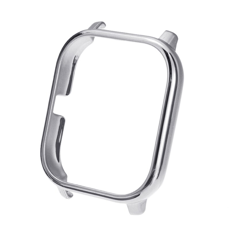 6 Kleuren Horloge Case Frame Beschermhoes Voor Huami Amazfit Gts Anti-Kras Accessoires Electroplated Pc Shell Horloge Case: Silver
