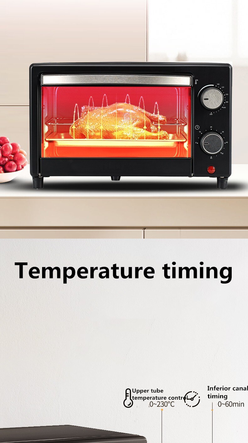 Multifunctional mini oven household electric oven bake cake, bread, pizza, barbecue, etc