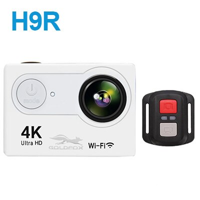 H9r action kamera  hd 4k wifi 2 inch 170d vandtæt vandtæt hjelm videooptagelse dv recoder sports cam med fjernbetjening: Hvid