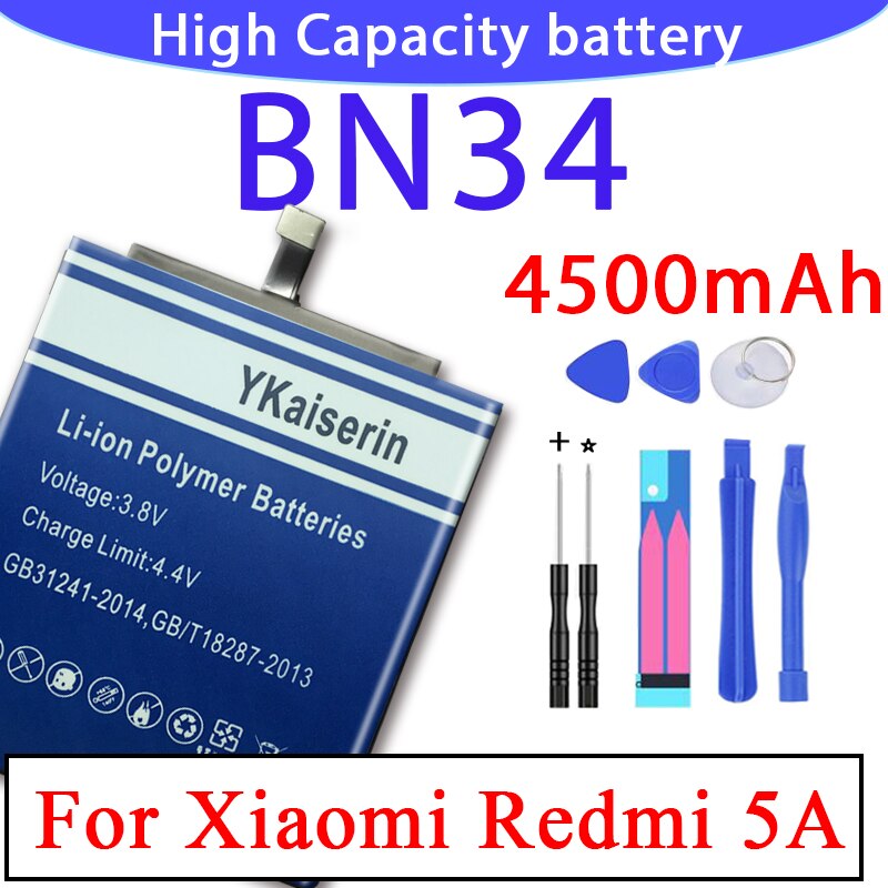 Hoge Capaciteit BM47 BM4A BN30 BN34 BN35 BN40 BN42 BN44 Batterij Voor Xiaomi Redmi 4 6 Pro 3 3S 4X 4A 5A 5 Plus 2 Bateria BM41: BN34