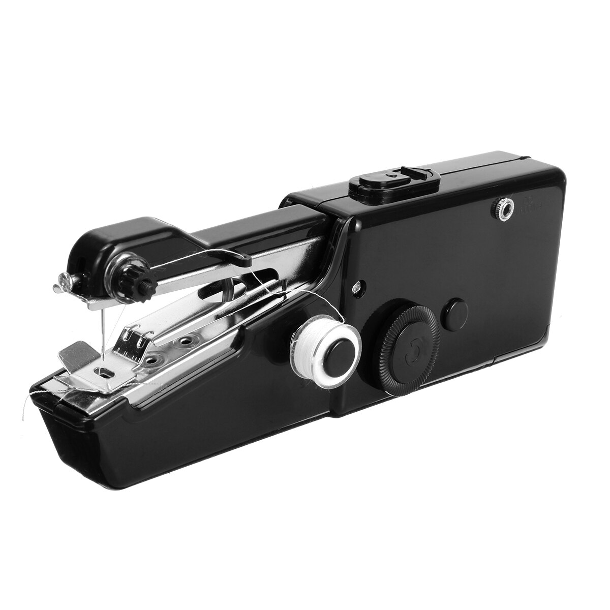 Portable Handheld Sewing Machine Cordless Electric Sewing Machine Set Home Sewing Quick Repair DIY Clothes Sewing Machine: black