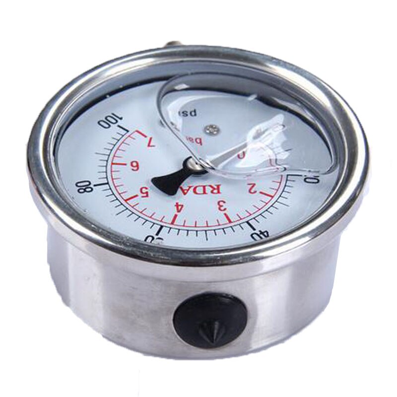 SP 60mm 0-100 psi Radiale rvs manometer Vloeistof Gevulde manometer Air olie water Hydraulische Druk gauge 1/4 NPT