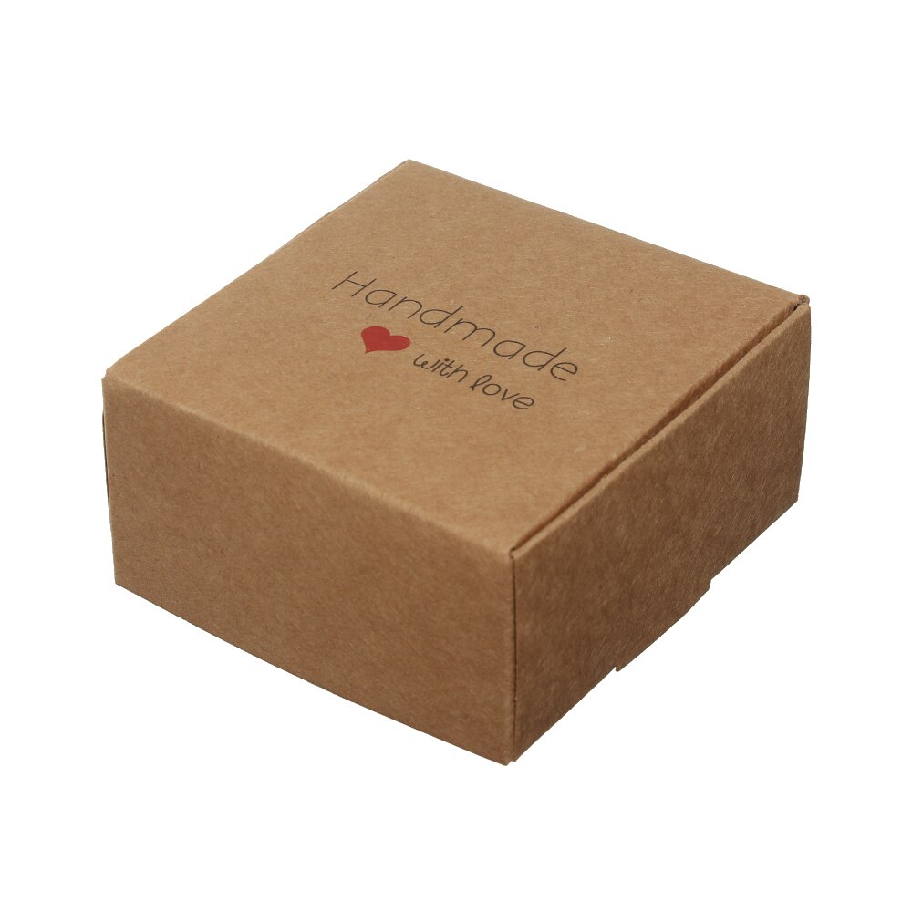 10 stuks vierkante kraft verpakkingsdoos sieradendoos bruiloft feest bedankjes benodigdheden handgemaakte zeep chocolade snoep opslag meerdere maten: Bruin / 6.5 6.5 3cm
