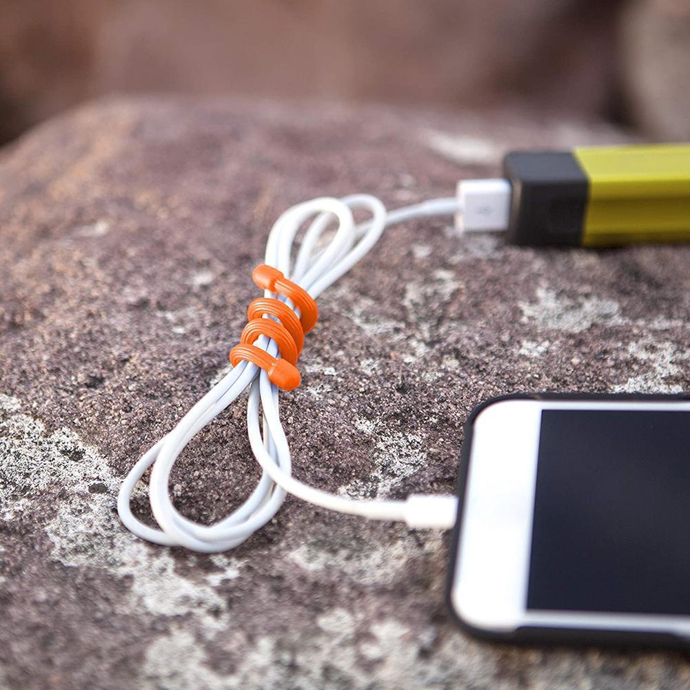 4 stk silikone binding reb wrap data wire kabel cinch management winder loop stropper wrap tape holdbare bånd krog organi  d9 u 2
