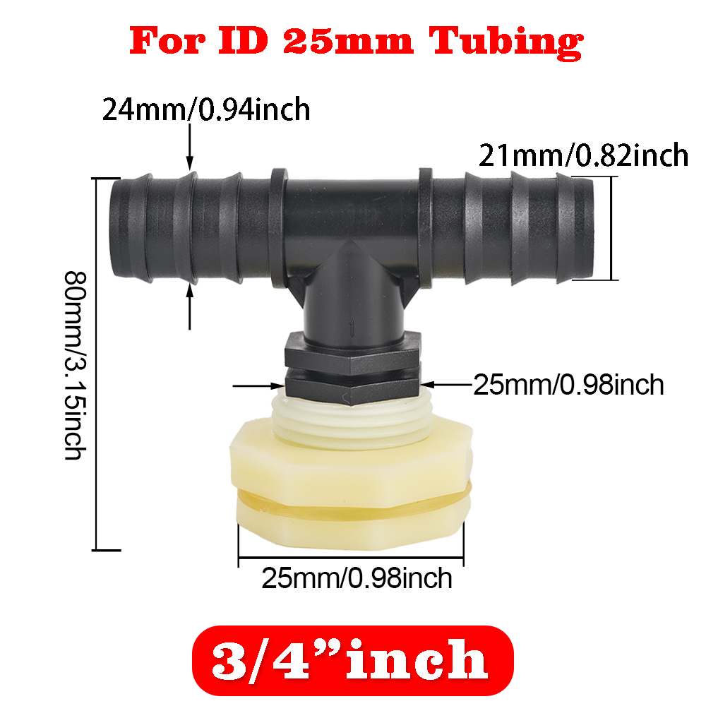 1/2 3/4 Zoll PVC-Schott-Wassertank-Anschluss-Adapter, passend für Stecker, Montage, Entwässerung für Regenfässer, Aquarien: Lila