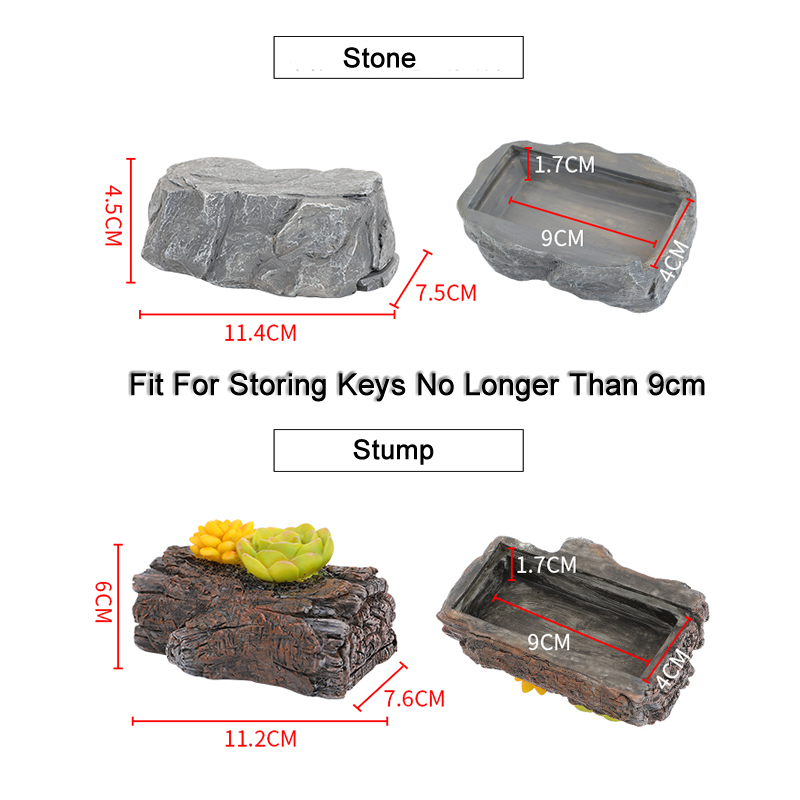 Decoratie Rock Steen Vorm Verborgen Opbergvak Zicht Geheime Sleutel Kluis Doos Voor Huis Tuin Rv Reservesleutels Keyfob Safes