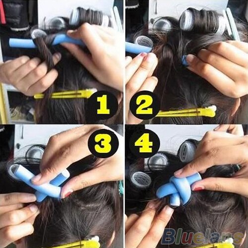 10 Pcs Curler Makers Soft Foam Bendy Twist Curls Tool DIY Styling Hair Rollers Soft foam bendy curler stick is a great tool for