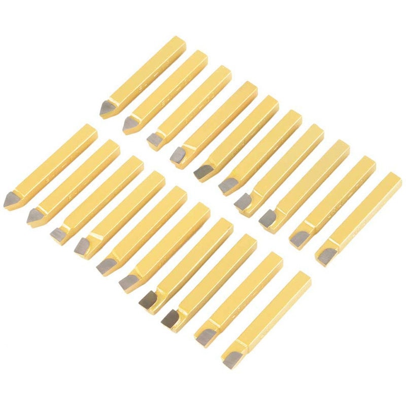 20Pcs 3/8 Inch Lathe Tool Bits Lathe Cutting Tool Hand Face Grooving Tool Welding Milling Cutting Turning Tool Set for Metal Lat