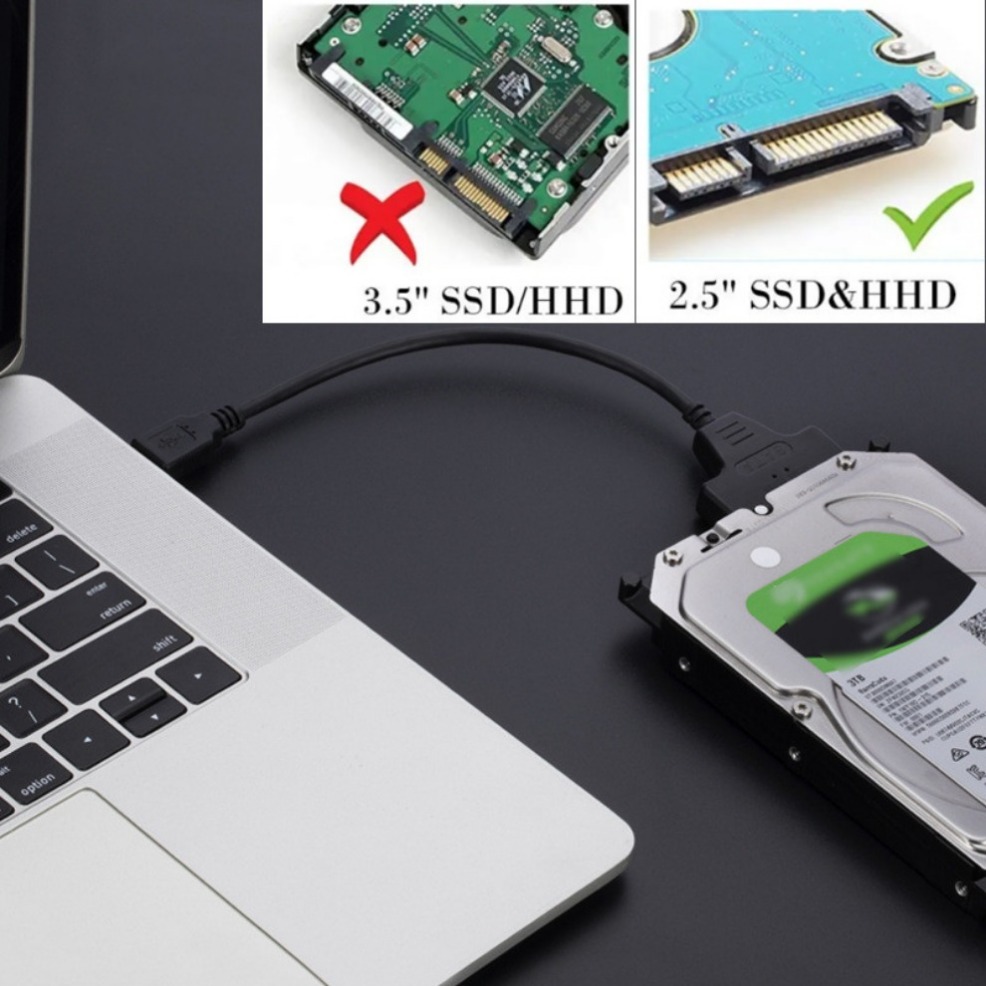SATA to USB Cable USB 3.0 USB 2.0 to Sata III Cable Up to 6 Gbps for 2.5 Inch External HDD SSD Hard Drive SATA 3 22 Pin Adapter