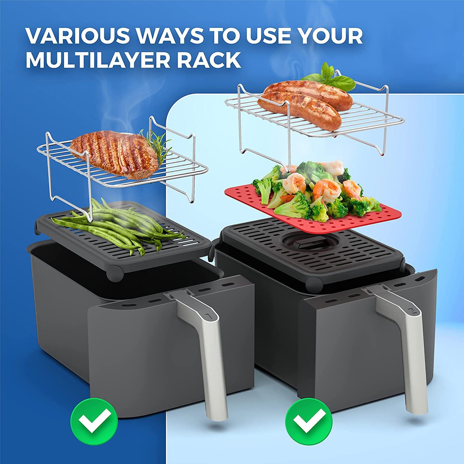 2 Stks Ronde Rvs Koeling En Stoomboot Rack Voor Bakken Blad BBQ Air 2 Stks Ronde Rvs Koeling En Stoomboot Rack Voor Bakken Blad BBQ Air