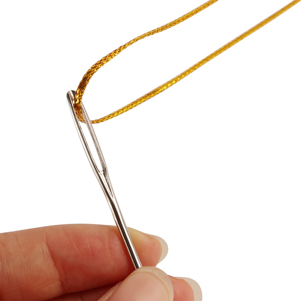 9Pcs/set Stainless Steel Large Eye Needles with Box 3 Sizes Cross Stitch DIY Knitting Needles Wool Sewing Embroidery Tools Set