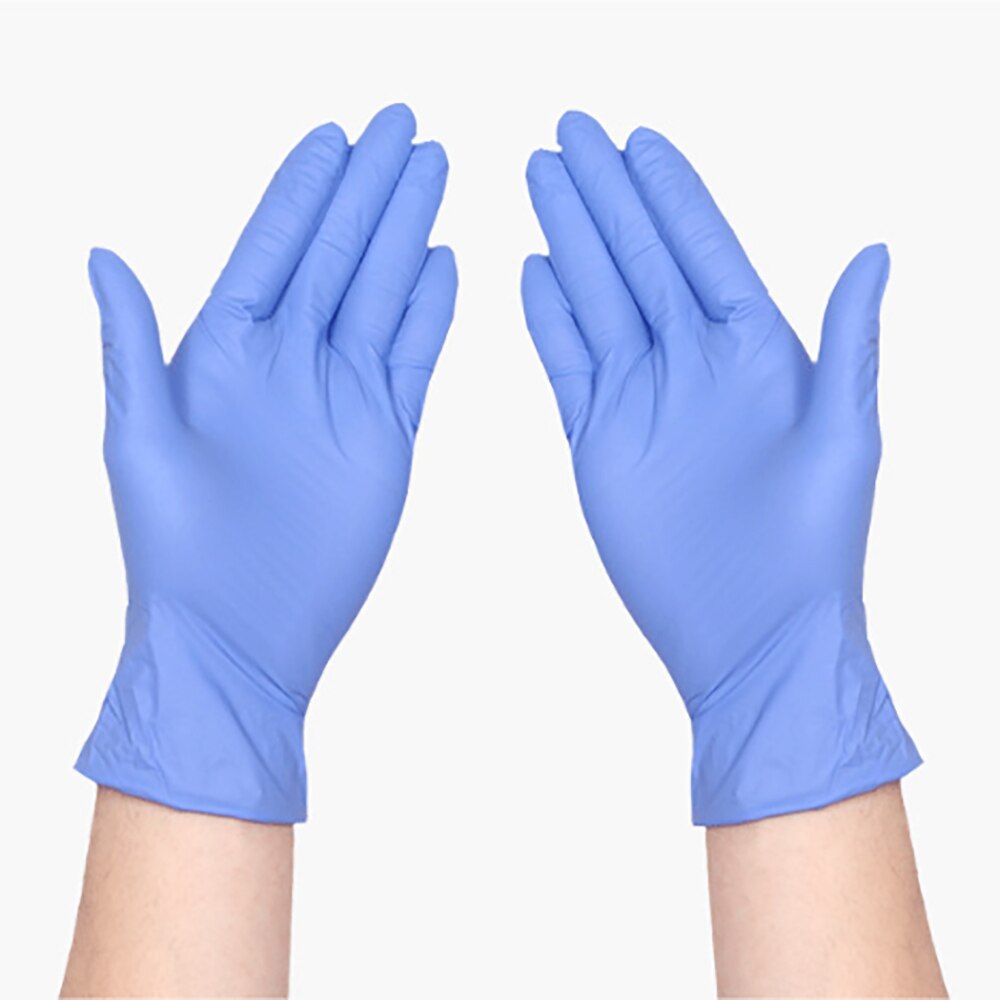 10 stk= 5 par super billige engangs latexhandsker til hjemmerengøring/mad/udendørs/havehandsker universal til venstre og højre hånd: Lilla / S