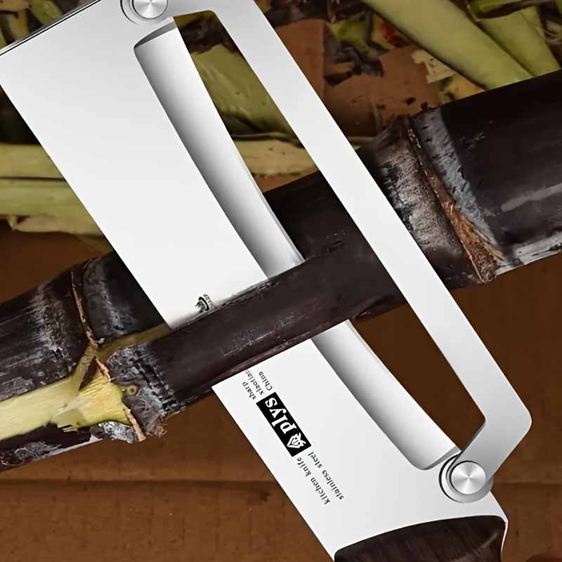 Éplucheur en acier inoxydable avec manche en bois pour éplucher et trancher des fruits et légumes | Fonctionnement durable et fluide