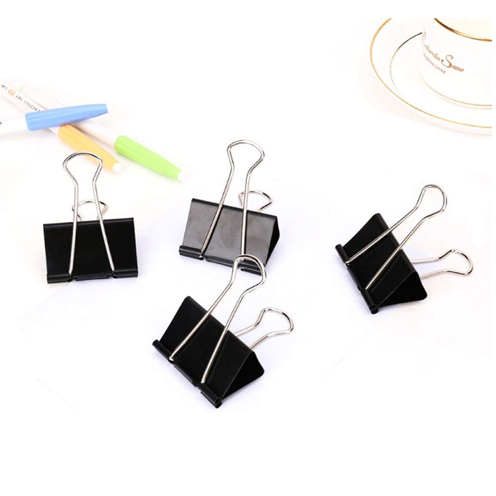 Extra Large Binder Clips 2-Inch (24 Pack), Big Paper Clamps for Office Supplies, Black