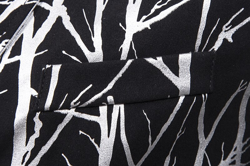 European and American men's suits Slim branches bronzing printing suit dress gown costume coat