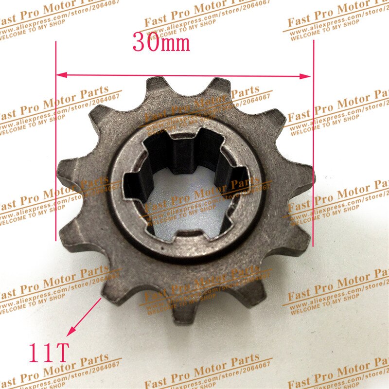 T8F 11 14 17 20 T Tand Koppeling Versnellingsbak Front Pinion Sprocket voor 47cc 49cc 2 Takt ATV Quad Dirt Pocket Mini Motor Bike