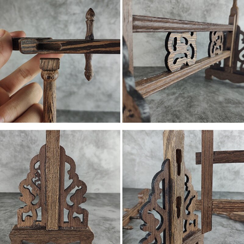 6-Pin 12-Opknoping Massief Houten Kraan Pen Kip Vleugel Hout Studie Boek Schat Kalligrafie Levert Borstel Houder